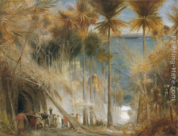 Ali Baba abd the Forty Thieves painting - Albert Goodwin Ali Baba abd the Forty Thieves art painting